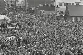 Women's Day Off, un nombre important de femme est venu manifester dans la capitale Islandaise